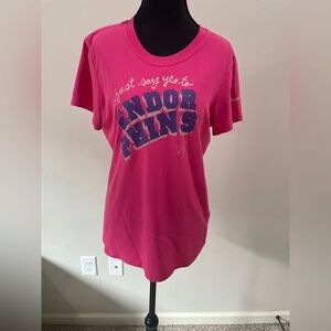 Nike Dri-FIT Cotton Tee in Bright Pink Large women’s